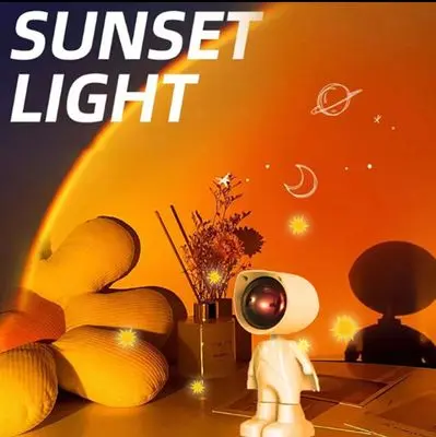Astronauts Robot Sunset Lamp