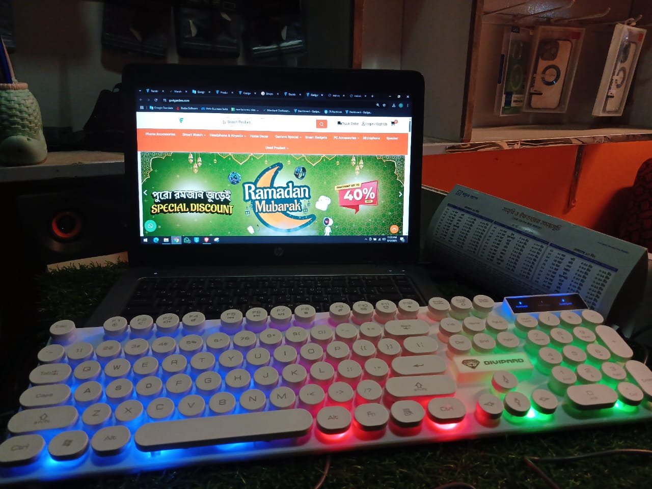 Divipard Keyboard Gaming RGB GK-30 Punk Suspended Lumindus Gaming Keybord